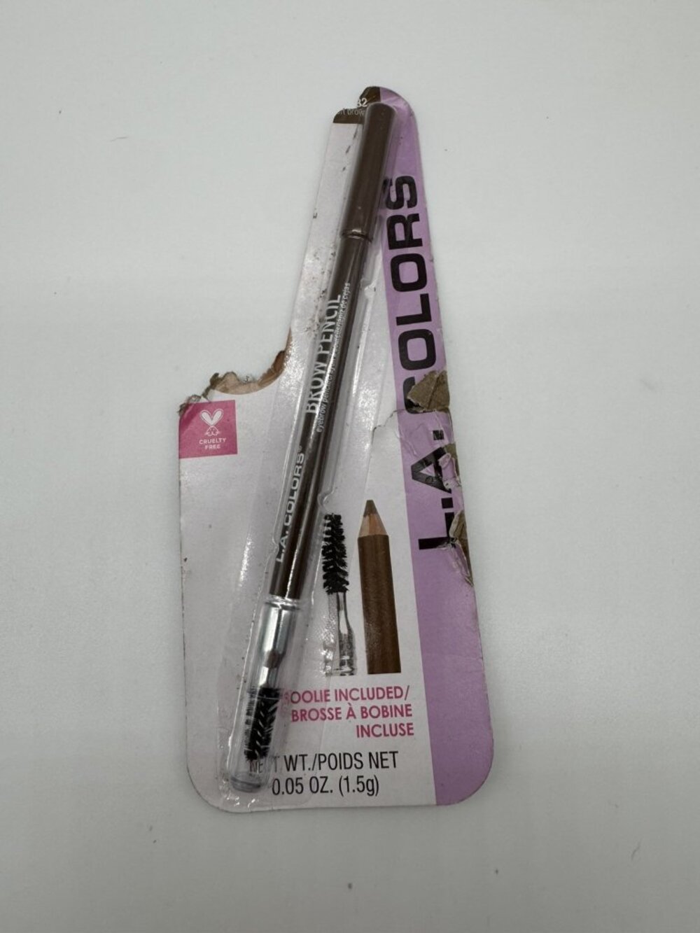 L.A. Colors NOS Brow Pencil C68632 Soft Brown Define Fills Spoolie Included New